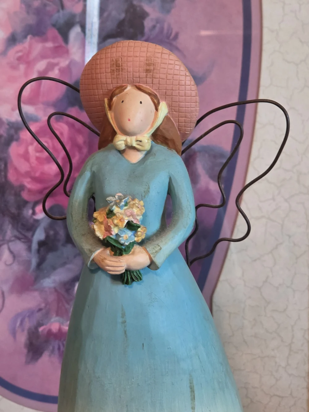 Russ Country Gatherings 'Home Sweet Home' Angel Figurine - Blue & Pink Accents